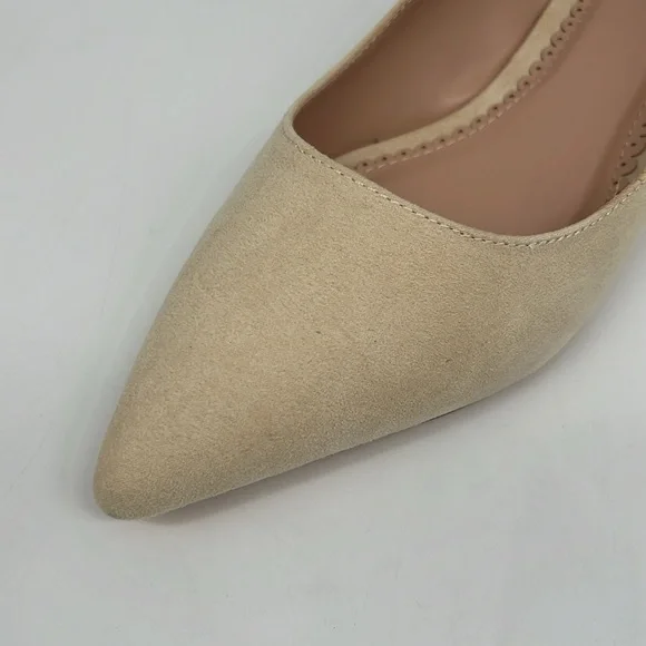 Journee Collection Bindi Nude Kitten Heel Bow and Tassels Side‎ Cutouts Pump 11 - Picture 4 of 16